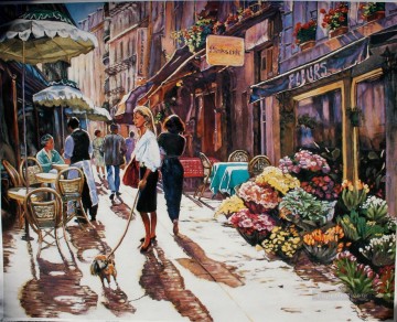 パリ フランス カフェの朝 Oil Paintings